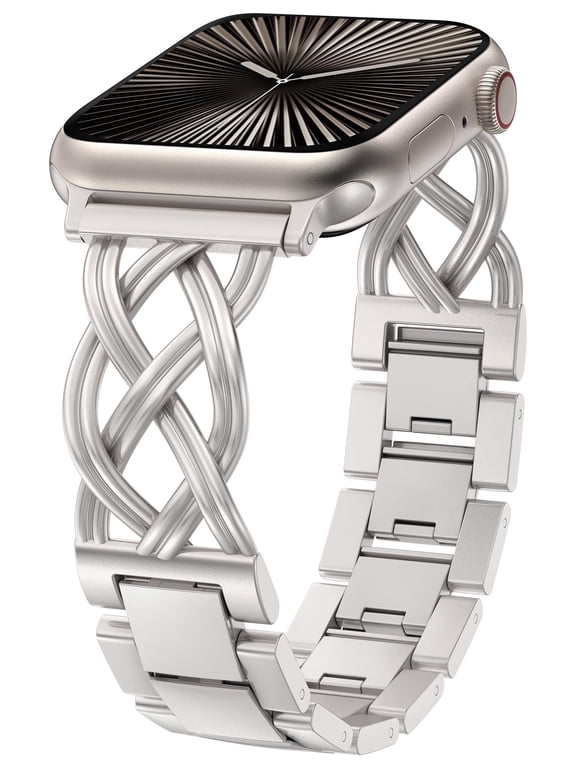 Compatible with Apple Watch Band 38/40/41/42/44/45/46/49mm, Women’s Celtic Knot Metal Bracelet Strap, Stainless Steel Jewelry Replacement for iWatch Ultra, SE, Series 11/10/9/8/7/6/5/4/3
