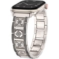 thumbnail image 1 of TOYOUTHS Compatible with Apple Watch Band for Women 42/41/40/38/44/45/46/49mm, Mosaic Style Stainless Steel Bracelet Strapfor iWatch Ultra Series 10 9 8 7 6 5 4 3 SE, 1 of 6
