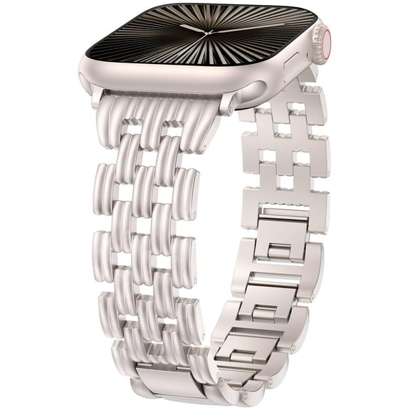 TOYOUTHS Compatible with Apple Watch Band for Women 42/41/40/38/44/45/46/49mm, Stainless Steel Basketweave Bracelet for iWatch Series 10 9 8 7 6 5 4 3 2 1 SE Ultra