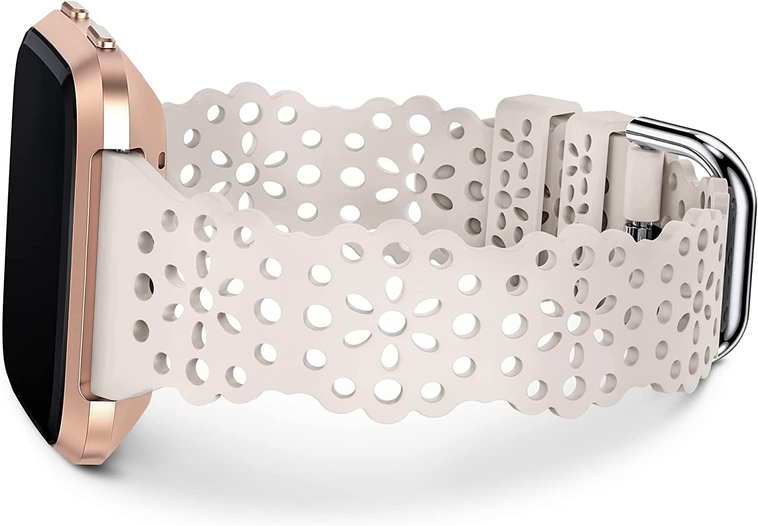 TOYOUTHS Fitbit Versa Bands, Women's Lace Silicone Strap