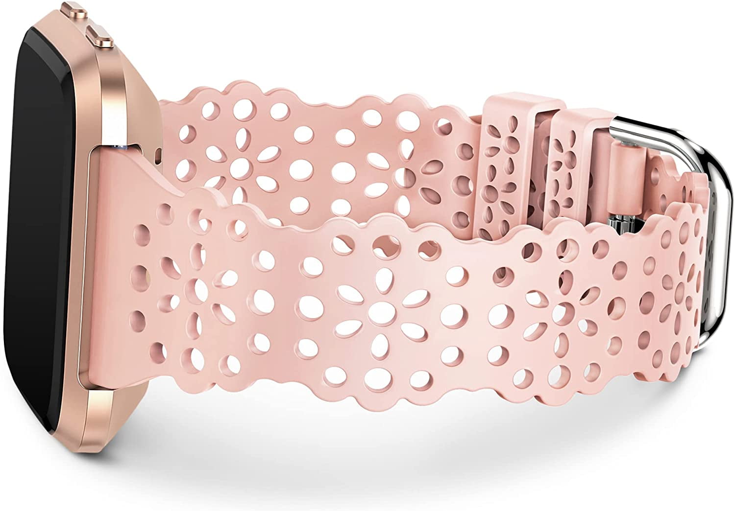 Fitbit versa pink strap sales