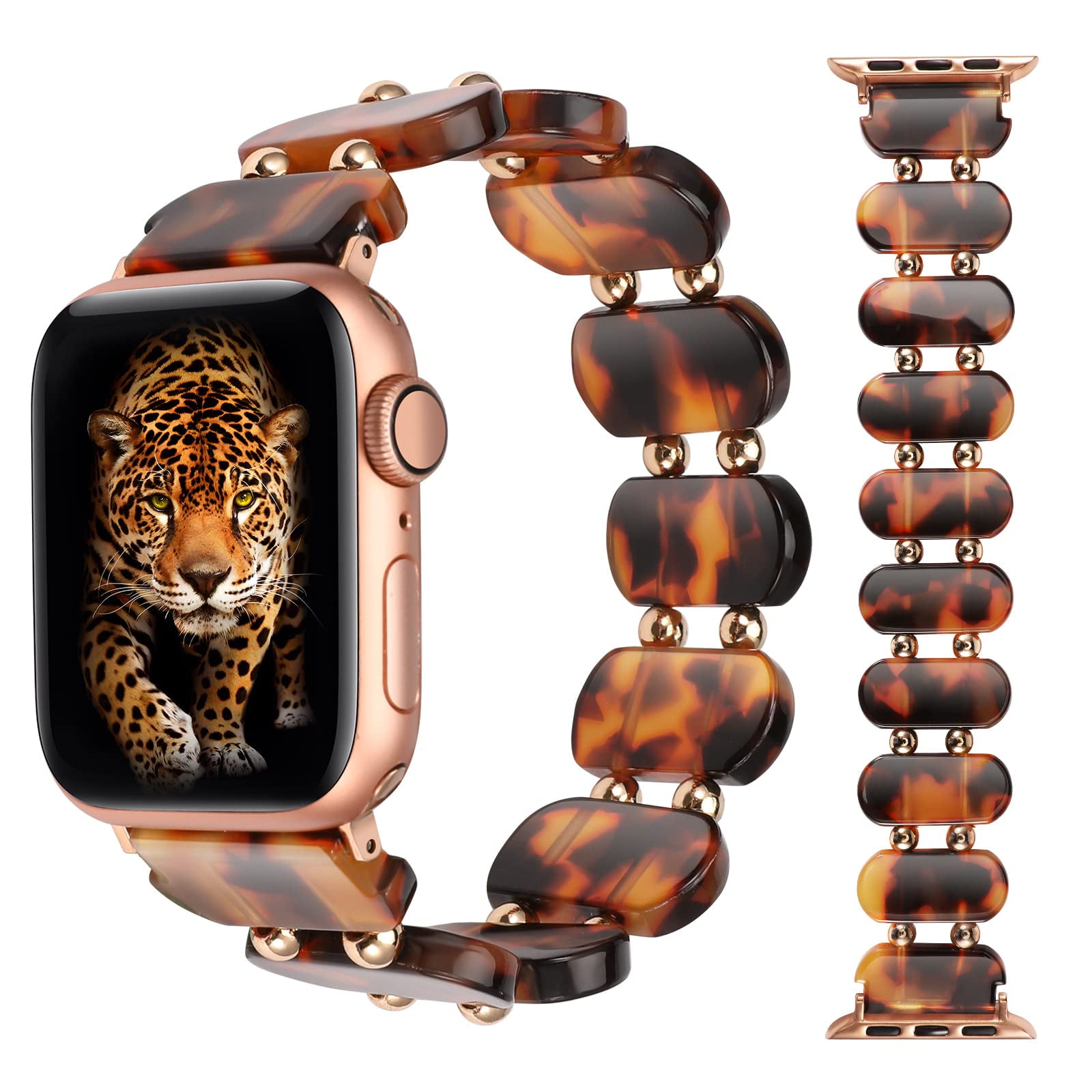 TOYOUTHS Compatible with Resin Apple Watch Bands 38mm 40mm 41mm ...