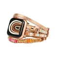 thumbnail image 1 of TOYOUTHS Compatible With Apple Watch Band Bracelet Multi-Strand Leather Sparkle Braided Wrap with Beaded Boho Bling Jewelry Dressy 49mm 45mm 44mm 42mm Band for iwatch Series SE 8 7 6 5 4 3 2 1, 1 of 6