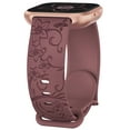 thumbnail image 1 of TOYOUTHS Floral Engraved Watch Band Compatible with Versa 2/Versa/Versa Lite/Versa SE, Soft Silicone Cute Wildflowers Butterflies Sport Laser Watch Strap Replacement Wristband for Women, 1 of 6