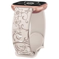 thumbnail image 1 of TOYOUTHS Floral Engraved Watch Band Compatible with Versa 2/Versa/Versa Lite/Versa SE, Soft Silicone Cute Wildflowers Butterflies Sport Laser Watch Strap Replacement Wristband for Women, 1 of 6