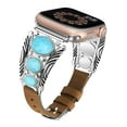 thumbnail image 1 of TOYOUTHS Leather Band Compatible with Apple Watch Band 38mm 40mm 41mm, Turquoise Apple Watch Bands for Women, Vintage Bohemian Ethnic Antique Jewelry Style Strap for Iwatch Series SE/8/7/6/5/4/3/2/1, 1 of 7