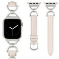 thumbnail image 1 of TOYOUTHS Leather Band Compatible with Apple Watch Bands Women 41/40/38/42/44/45/46/49mm, Dressy Fancy Slim Thin Strap with Designer D-Shape Buckle for iWatch Series 10 9 Ultra SE 8 7 6 5 4 3 2 1, 1 of 7