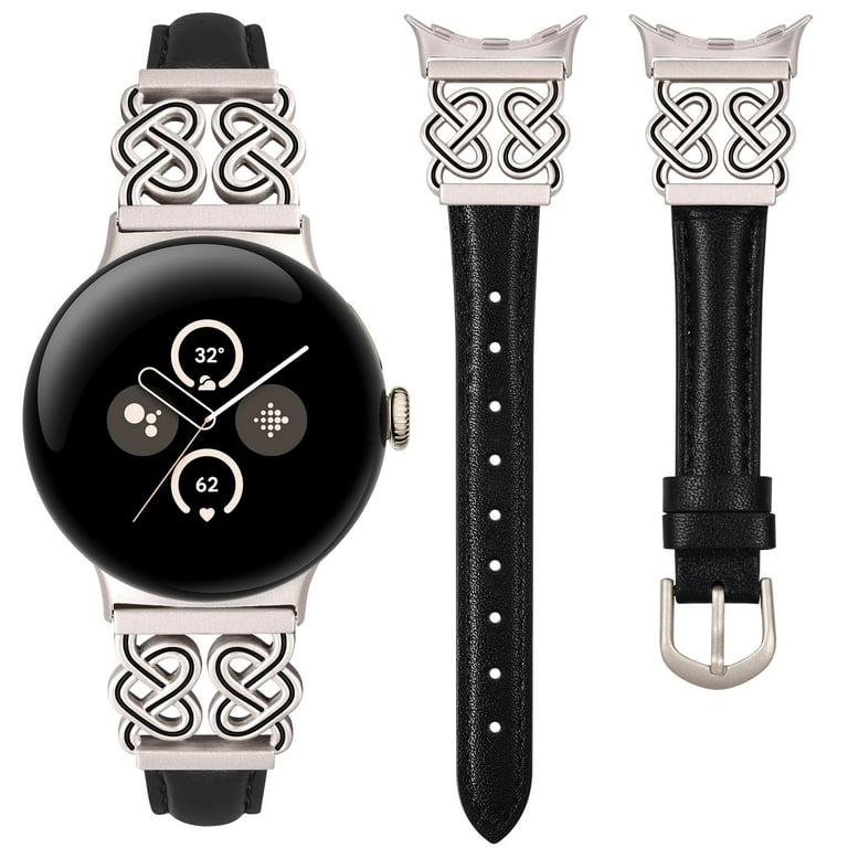 TOYOUTHS Leather Band Compatible with Google Pixel Watch 41mm