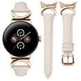 thumbnail image 1 of TOYOUTHS Leather Bands Compatible with Google Pixel Watch 3 (41mm)/Pixel Watch 2/Pixel Watch, Stylish Women’s Google Pixel 2 Watch Band with C-Shape Metal Buckle, 1 of 7