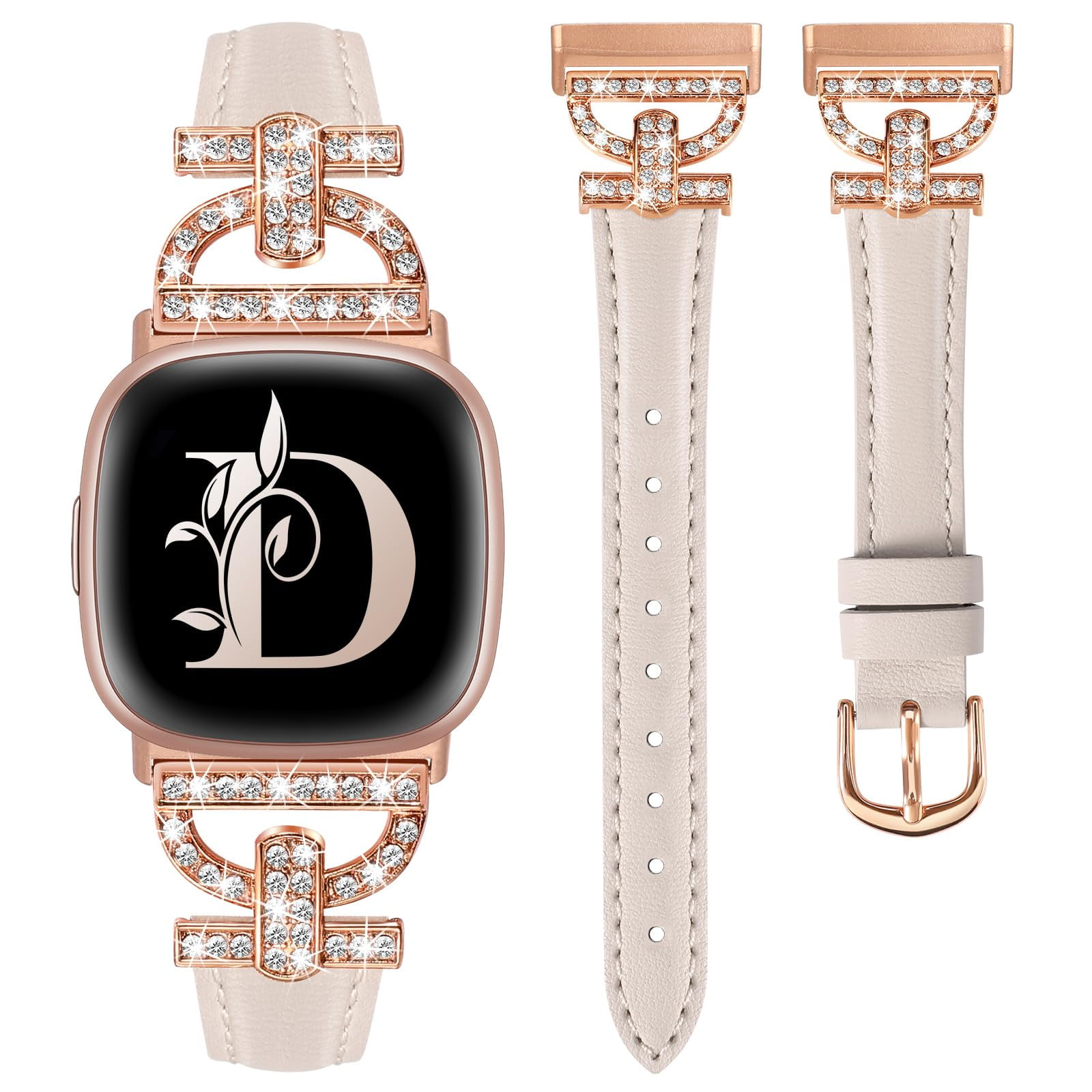 Mtozon Bling Metal Bracelet Bands For Fitbit Sense 2/Sense/Versa 4/Versa 3 - Dressy Replacement - View #12