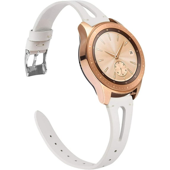 TOYOUTHS Leather Bands Compatible with Samsung Galaxy Watch 42mm/Galaxy Active 2 40mm 44mm/Galaxy Watch 3 41mm Strap Women 20mm Wristband