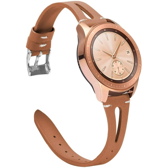 TOYOUTHS Leather Bands Compatible with Samsung Galaxy Watch 42mm/Galaxy Active 2 40mm 44mm/Galaxy Watch 3 41mm Strap Women 20mm Wristband