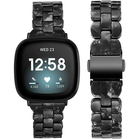 TOYOUTHS Slim Resin Bands Compatible with Fitbit Sense Bands Women, Lightweight Thin Sense Watch Bands for Fitbit Versa 3 Wristbands