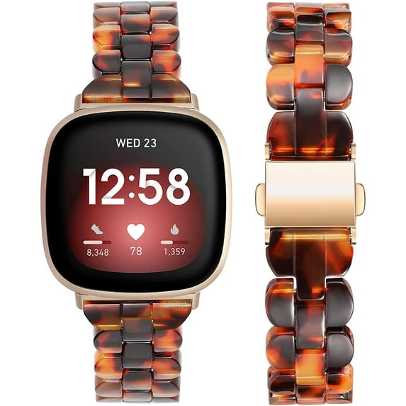 TOYOUTHS Slim Resin Bands Compatible with Fitbit Sense Bands Women, Lightweight Thin Sense Watch Bands for Fitbit Versa 3 Wristbands