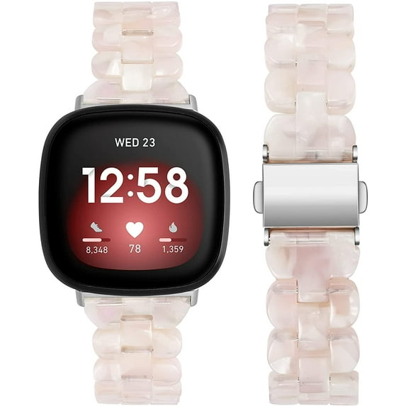 TOYOUTHS Slim Resin Bands Compatible with Fitbit Sense Bands Women, Lightweight Thin Sense Watch Bands for Fitbit Versa 3 Wristbands