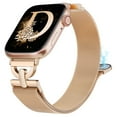 thumbnail image 1 of TOYOUTHS Stainless Steel Magnetic Loop Compatible with Apple Watch Band 38mm 40mm 41mm 42mm 44mm 45mm 46mm 49mm Metal Mesh D-shaped Clasp Strap for iWatch SE Series 10/9/8/7/6/5/4/3/2/1/Ultra(1/2), 1 of 7