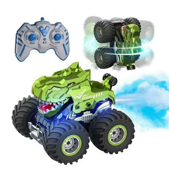 RC Truck Toys,Spray Tumbling Stunt Car,Dinosaur Remote Control Vehicle with Light&Music,gifts for boys