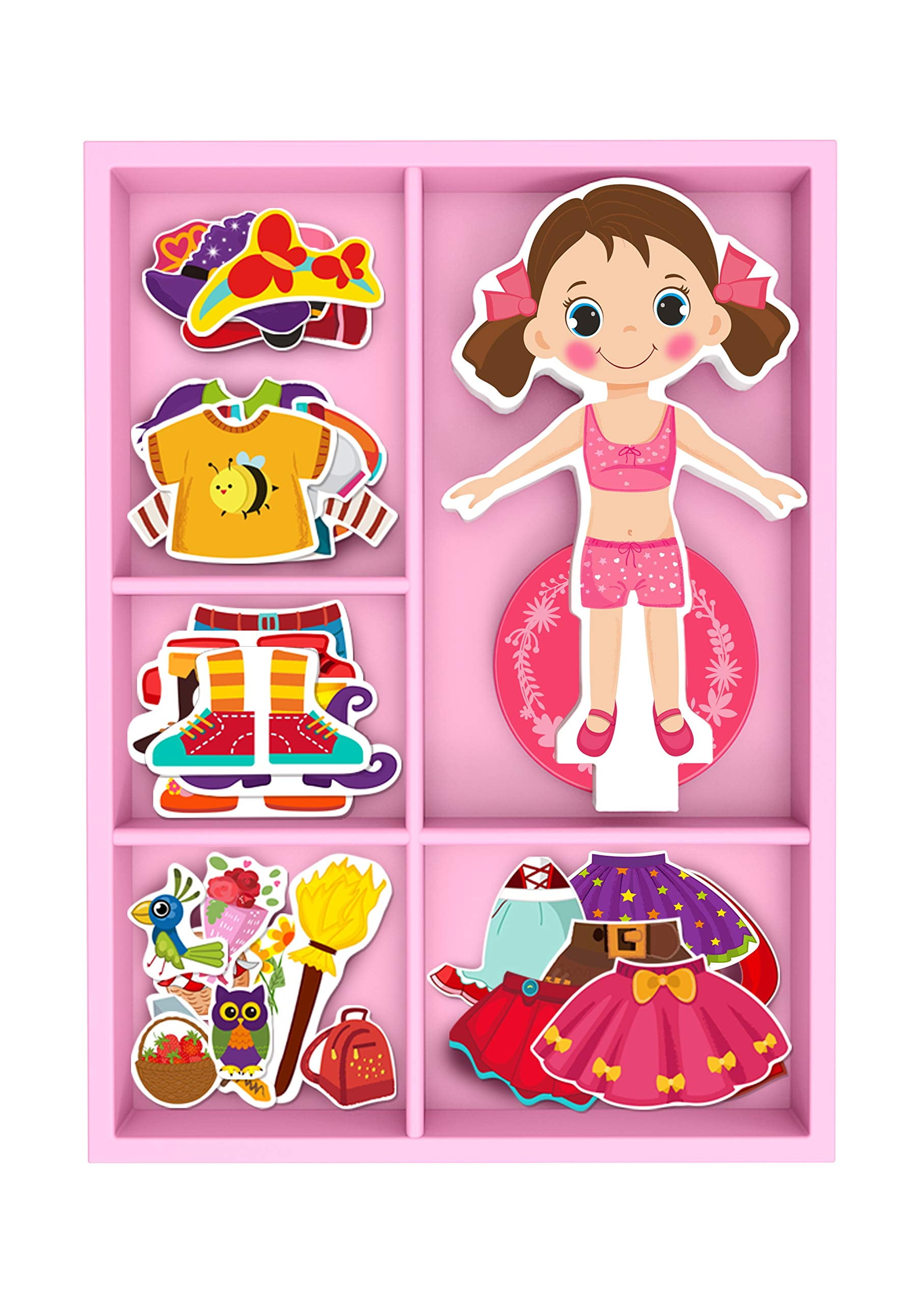 Buy AM ANNA Magnetic Dress Up Toys for Little Girls,Wooden Dress Up Box  Travel Toys,Match Game Imagination Magnets Paper Dolls for Girls Ages 4-7,Princess  Magnetic Dress Up Dolls Online at desertcartINDIA