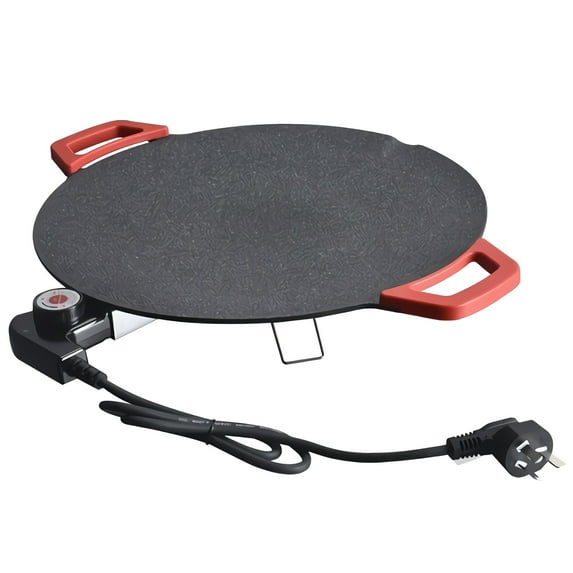 TOYTEXX 36 cm Round Nonstick Aluminum Alloy and Plastic Electric Grill Pan