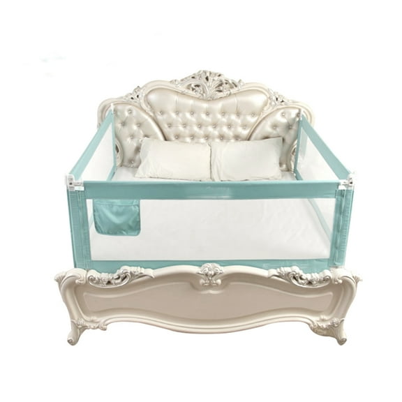 TOYTEXX King Size Bed Safety Bed Rail with Vertical Lift Adjustment, Green, 3 Piece