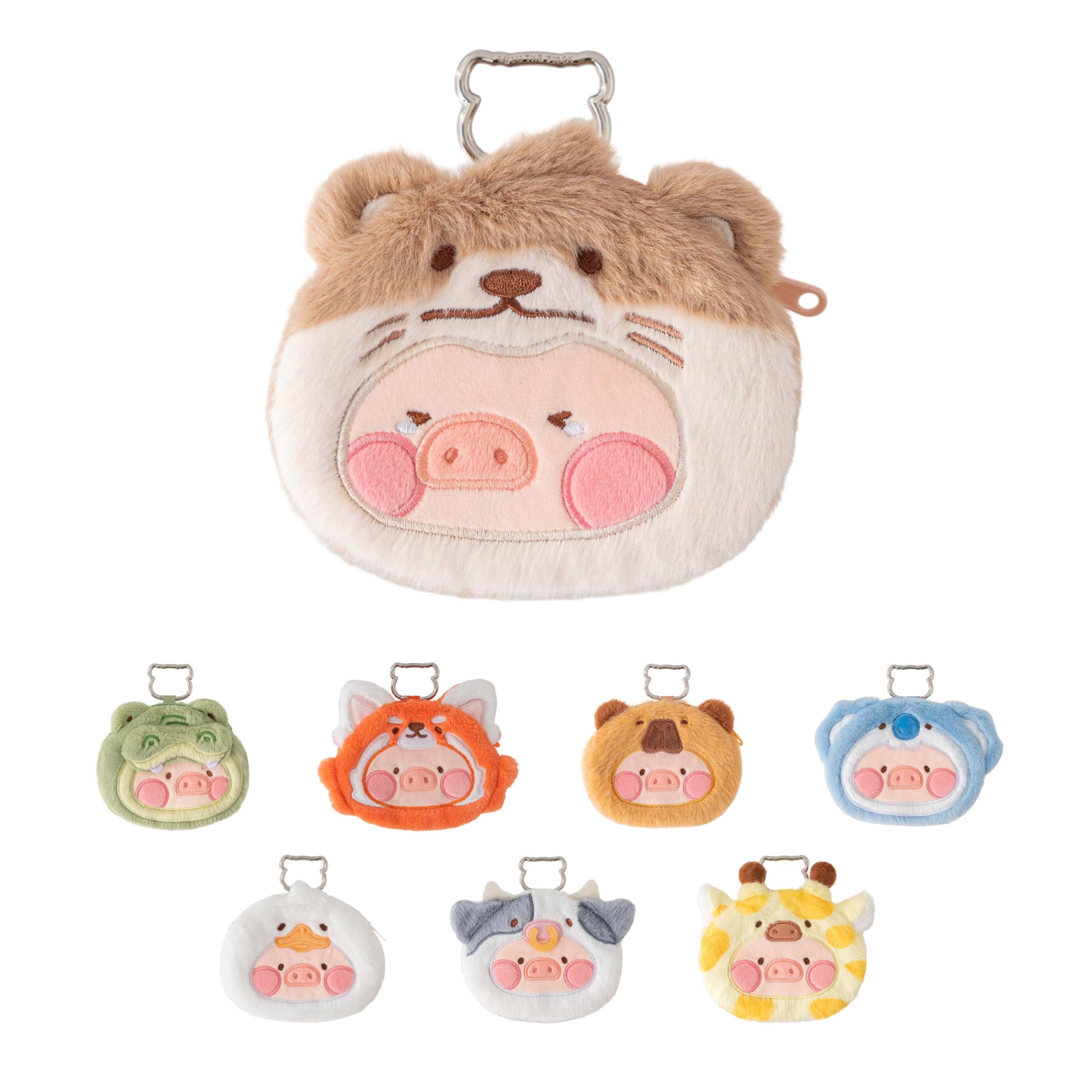 TOYZERO+ LuLu the Piggy Blind Box - 6PCS Plush Pouch Keychain Blind Boxes Coin Purse Cute Bag Pendant Mystery Box Collectible Toys Holiday Birthday Gifts, Whole Set