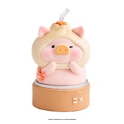 TOYZERO + Lulu The Piggy - 1Pcs Crab Roe Bun Cute Mini Animal Figurines Toy Pig Small Miniature Collectible Home Desk Decorations, Holiday Birthday Gifts