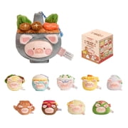 TOYZERO + Lulu The Piggy Blind Box - Food Hunter Series Plush Keychain Blind Boxes Figures Cute Stuffed Animals Mystery Box Collectibles Home Decorations Birthday Gifts, Single Box