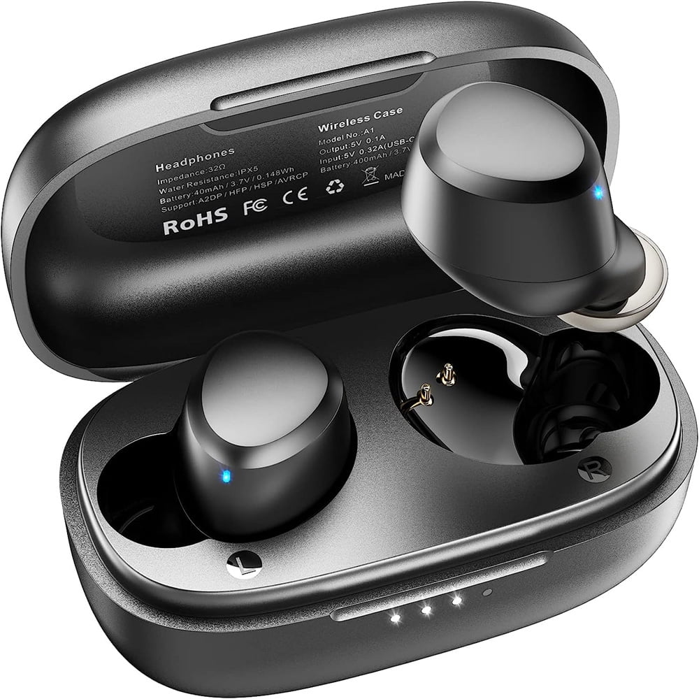 TOZO T10 Bluetooth 5.3 Earphones, Wireless Headphones, AI Enhanced Calling  With Deep Bass