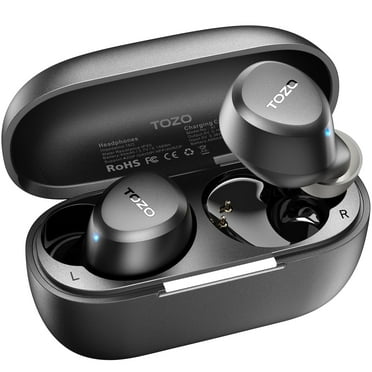 TOZO A1 Wireless Earbuds,Bluetooth 5.3 In-Ear Headphones with Stereo Bass Boost,32H Playtime,Dual ENC Mics,32-EQ App Control,IPX5 Waterproof,Lightweight,Compatible with iPhone Samsung Android,Black