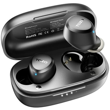 TOZO A1 Mini In-Ear Earbuds, Bluetooth 5.3, Bass Boost, 32 EQ Modes, IPX5 Waterproof, Black