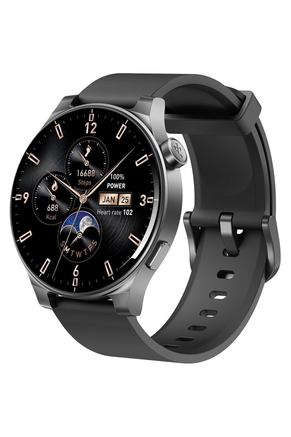 S5 Smartwatch for Men Women IP68 Waterproof Smartwatch for iPhone & Android,1.43" Ultra-Clear AMOLED Screen,Bluetooth Call(Answer/Make Calls),100+ Sports Modes Fitness Watchs with Sleep Monitor