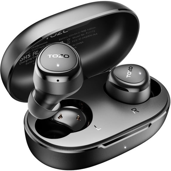 TOZO Agile Solo Mini Wireless In-Ear Light Weight Earbuds Bluetooth 5.3, IPX4 Waterproof, Black