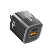 TOZO USB Type C Wall Charger,PD Fast Charge,33W,2 Ports,Compatible for iPhone - BlackNot Cable
