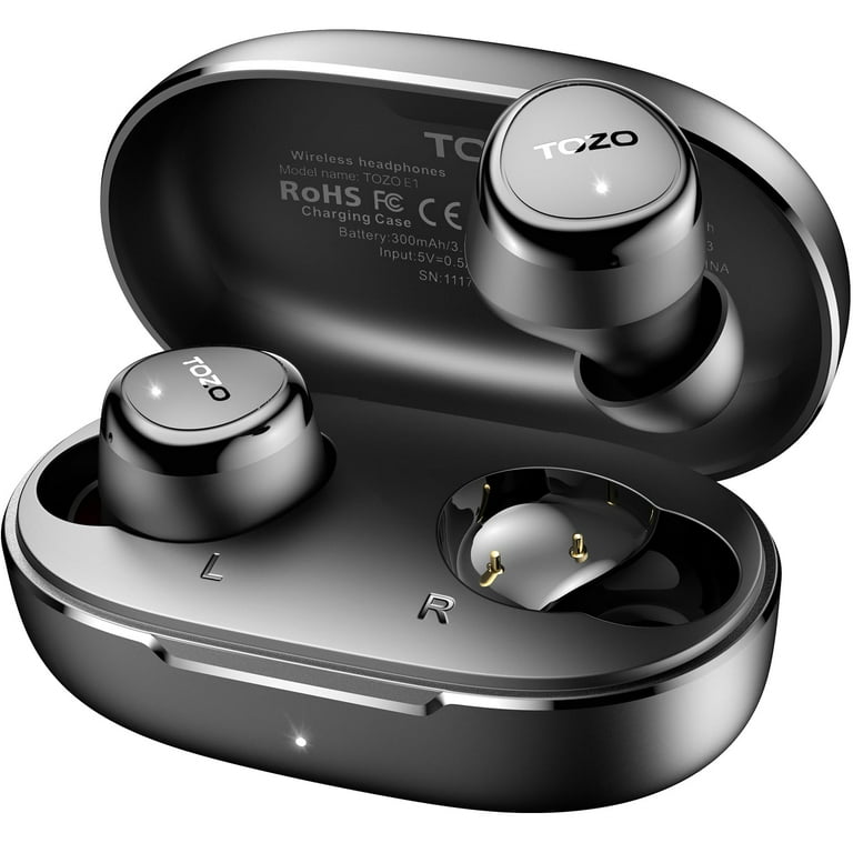 Volume Control Tozo Controls TOZO E1 Wireless Earbuds, Bluetooth
