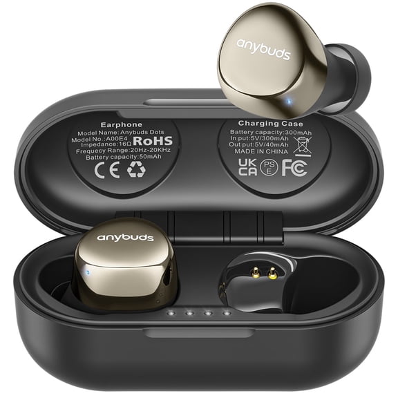 TOZO True Wireless Earbuds with Charging Case, Bluetooth 5.3 in Ear Headphones with Noise Cancelling Mic, 35H Play, Stereo Bass, Mini Lightweight Waterproof
