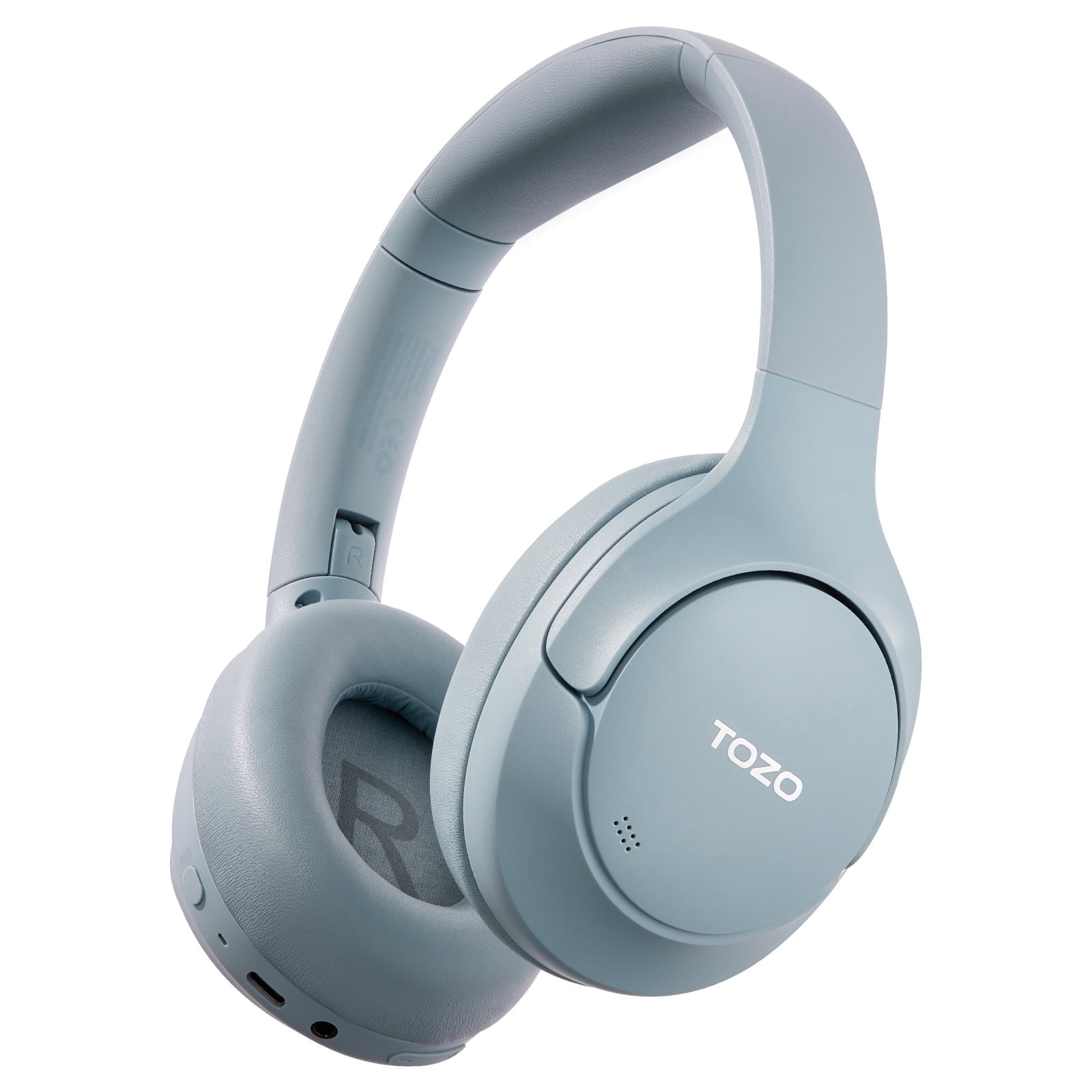 TOZO HT2 Cuffie Bluetooth 5.3 Con ANC Ibrido, Audio Hi-Res, Driver 40mm, Equalizzatore Regolabile, 60h Autonomia, AUX E USB-C – Nero
