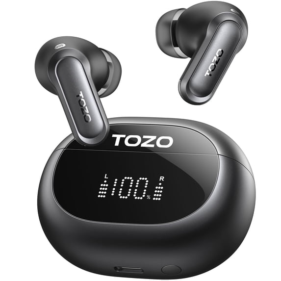 TOZO NC20 AI Translation Noise Cancelling Earbuds, Bluetooth 6.0 Headphones with In-Ear Detection, OrigX Pro Tech, 80H, 6 Mics AI Call, Dual Pairing, App-32EQ, IPX8 Waterproof, Wireless Charging Case