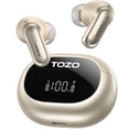 thumbnail image 1 of TOZO NC20 Noise Cancelling Earbuds with AI Assistant, Bluetooth Headphones with 6 Mics Clear Calls, 80H, LDAC Hi-Res Audio, In-Ear Detection, Dual Pairing, App-32EQ, Waterproof Wireless Charging, 1 of 9