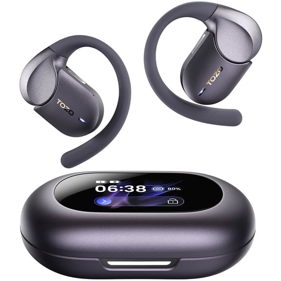 TOZO Open X2 Pro AI Assistant & Translation Open Ear Earbuds, Bluetooth 6.0, Motion/Voice Control, Dual-Axis Adjustment, 36H, Stereo Bass, Waterproof Lightweight Sports Headphones for Workout, Office