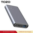 thumbnail image 1 of TOZO PB1 PD Portable Charger 20000mAh Capacity Fast Charging Power Bank 18W High Charging Speed External Battery Pack with USB-C Input/Output Compatible - Gray, 1 of 8