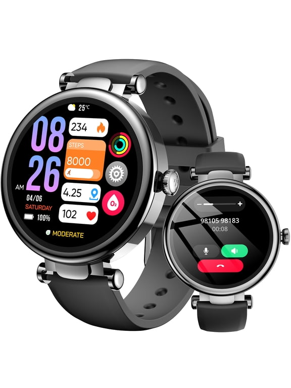 S3 Smart Watch Fits for Men Women,IP68 Waterproof Smartwatch for iPhone and Android,Bluetooth Call(Answer/Make Calls)100+ Sports Modes,1.83" HD Color Fitness Tracker Sleep Monitor for Gift Black