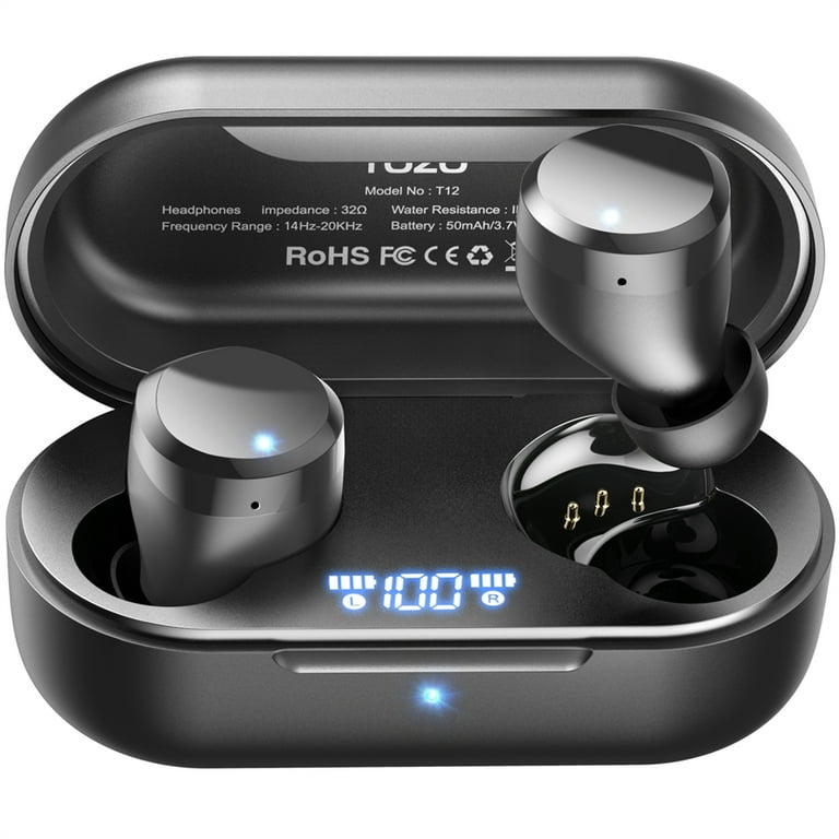 TOZO T12 Pro Wireless Bluetooth Earbuds with 4 Mics Noise Cancelling & 160  Hours Playtime – Vooc Tech
