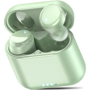 TOZO T6 Bluetooth Headphones Ear Buds Wireless, 50H, AI Chat/Translation/Clear Mics, Stereo Bass, Wireless Charging, App-32EQ, IPX8 Waterproof Headphones, Green