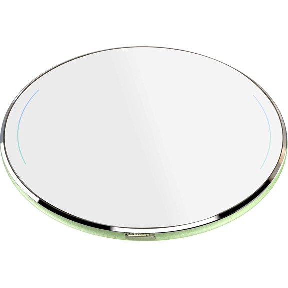 TOZO W1 Wireless Charger Thin Aviation Aluminum Computer Numerical Control Technology Fast Charging Pad Green (NO AC Adapter)