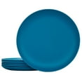 thumbnail image 1 of TP 10" Melamine Dinner Plates, 6-piece Plate Set Unbreakable Serving Dishes for Indoors and Outdoors, Dishwasher Safe, Blue, 1 of 6