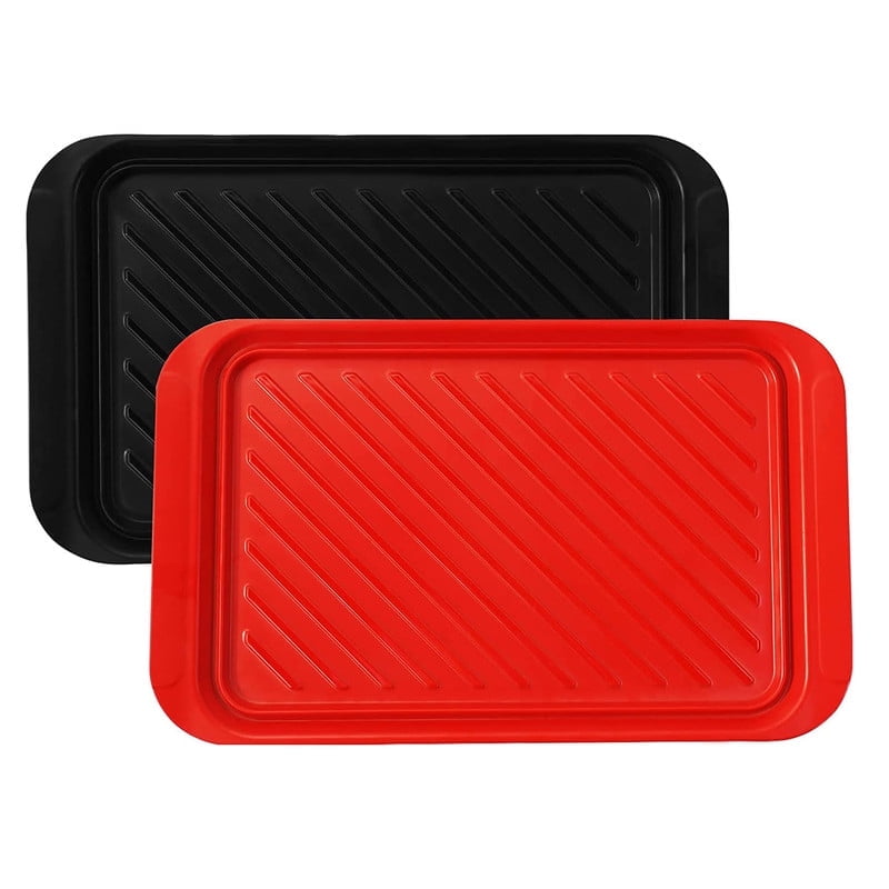 TP 2Piece Melamine Serving Trays, Grill Prep Platters for BBQ