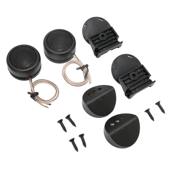 TP-366 2PCS 380W Mini Dome Tweeter Speaker - Universal Car Audio Modification System (Black)