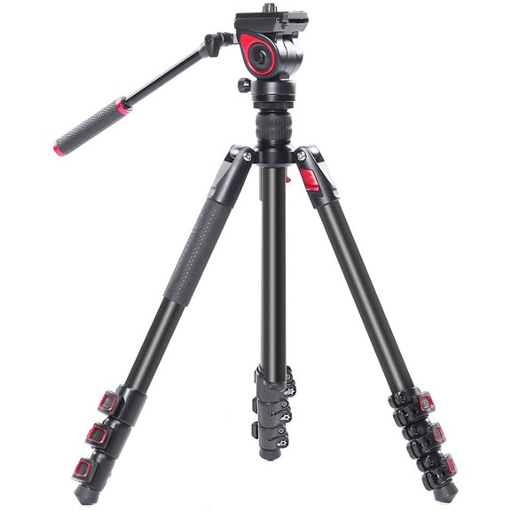 Came-TV TP-801A 4-Section Aluminum Video Tripod with Fluid Head Max