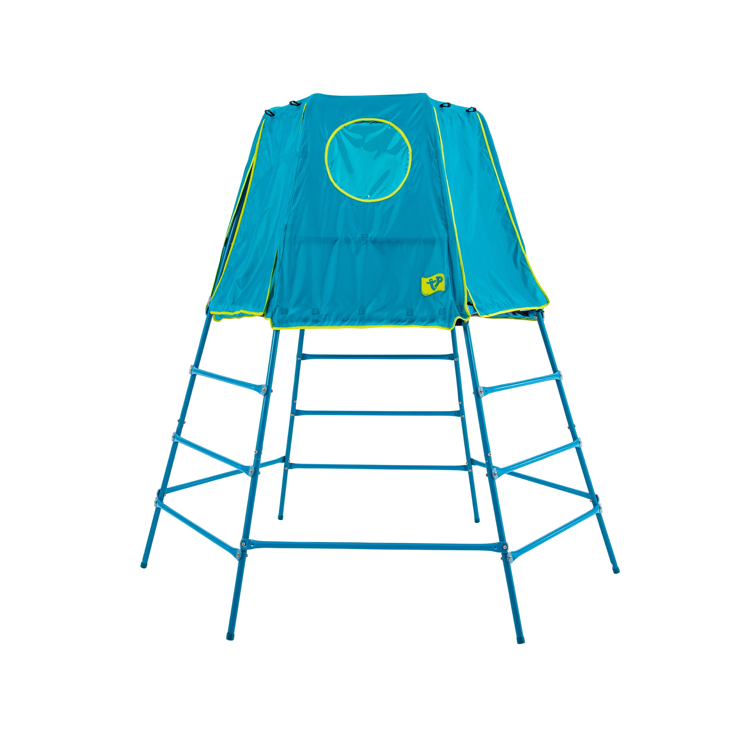 Blue Metal Climbing Set with Fort and Slide