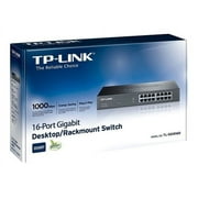 TP-LINK TL-SG1016D 10/100/1000Mbps 16-Port Gigabit 13-inch Rackmountable Switch